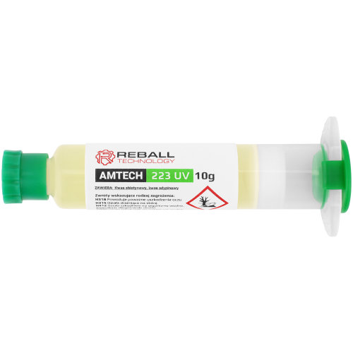 FLUX TOPNIK PASTA SMD BGA AMTECH RMA 223 UV 10g ZESTAW Z IGŁAMI I TŁOCZKIEM